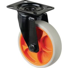 Lenkrolle D.125mm Trgf.120kg Lenkrollen Gum.Platte L104xB80mm Farbe Rl.hellgrau