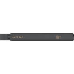 Bit 800 S f.Schlitzschrauben 6,5 mm | Länge 70 mm | 1/4 Zoll C6,3 Schneidenstär 1,2 mm | WERA | 5 Stück