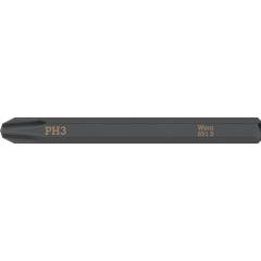 Bit 851 S PH 3x70 mm | 1/4 Zoll 851 S PH 3x70 mm | Länge 70 mm | WERA | 5 Stück