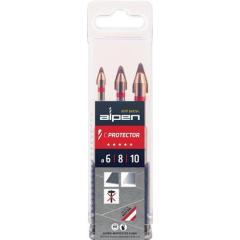 Fliesenbohrersatz C PROTECTOR 3-tlg. - Ø 6/8/10 mm ALPEN