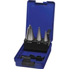 Blechschälbohrersatz 3-14/4-20/16-30,5mm HSS 3tlg.Ku.-Kass.TECWERK