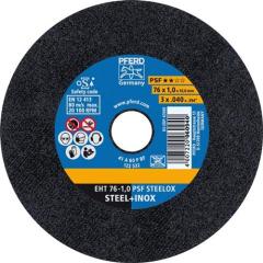 Trennscheibe PSF STEELOX D.76mm Scheibenstärke 1mm ger.Korund A Bohr.10mm PFERD | 25 Stück