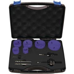 Lochsägensatz 10-tlg.22-68mm Schnitt-T.38mm HSS-Co8 TECWERK