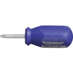Schraubendreher Gr.PH 1 Klingen-L.25mm 1K-Griff Rundkl.TECWERK