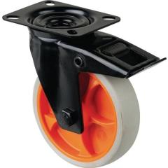 Lenkrolle m.Festst.D.125mm Trgf.120kg m.Festst.Gum.104x80mm hellgrau BS ROLLEN