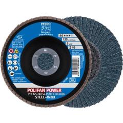 Fächerscheibe POLIFAN Z SG POWER STEELOX D.125mm K.40 INOX ZK Ausf.fl.PFERD | 10 Stück