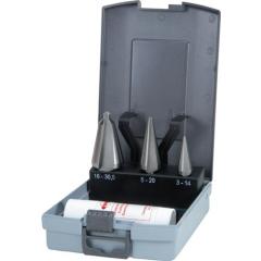 Blechschälbohrersatz 3-14/5-20/16-30,5mm HSS-Co5 4tlg.ABS-Ku.-Kass.RUKO