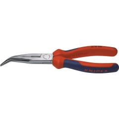 Flachrundzange L.200mm pol.40Grad gew.Comfort-Griff KNIPEX