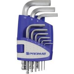 Sechskantwinkelschraubendrehersatz 9-tlg.Ku.-Halter SW 1,5-10mm kurz