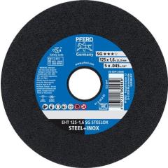 Trennscheibe SG STEELOX D125x1,6mm ger.INOX Bohr.22,23mm PFERD | 25 Stück