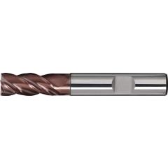 Schaftfräser DIN 6527L Typ N, Ø 10 mm Einsatz-L.30 mm VHM TiAlN HB Z.4 lang TECWERK