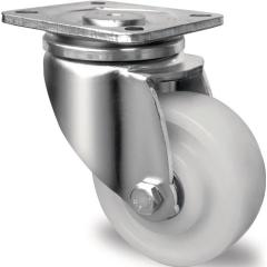 Schwerlast-Lenkrolle D.125mm Trgf.700kg Ku.Platte L100xB85mm Rl.weiß TECWERK