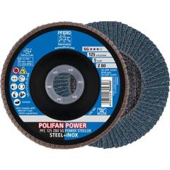 Fächerscheibe POWER STEELOX D.125mm K.80 INOX ZK Z Ausf.kon.PFERD | 10 Stück
