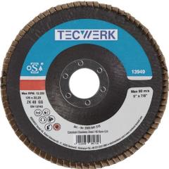 Fächerscheibe D.125mm K.80 fl.INOX ZK TECWERK | 10 Stück