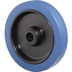 Ersatzrad D.125mm Trgf.200kg Gum.blau Achs-D.15mm Nabenl.50mm BS ROLLEN