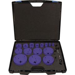 Lochsägensatz 17-tlg.19-114mm Schnitt-T.38mm HSS-Co8 TECWERK