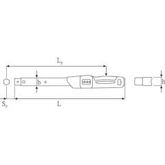 Drehmomentschlüssel 730N/100 200-1000 Nm 22x28mm STAHLWILLE