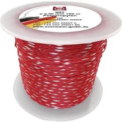 Maurerschnur L.100m D.2mm 65kg PP rot/weiß | 6 Stück
