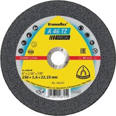 Trennscheibe A 46 TZ Special D150x1,6mm ger.INOX Bohr.22,23mm KLINGSPOR | 25 Stück