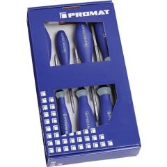 Schraubendrehersatz 7-tlg.Schlitz/PH/PZD 3K-Griff 6-Kant-Klinge/Ans.TECWERK