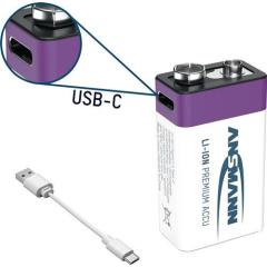 Akkuzelle 9V 340 mAh ANSMANN