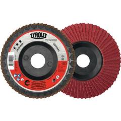 Fächerscheibe CERABOND D.125mm K.80 fl.INOX Keramikkorn TYROLIT | 5 Stück