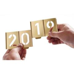 Signierschablonensatz 327 Zahlen 0-9 Schrift-H.20mm Spezialblech KUKKO