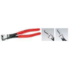 Kraftvornschneider Gesamt-L.140mm Kopf pol.Ku.-Überzug KNIPEX