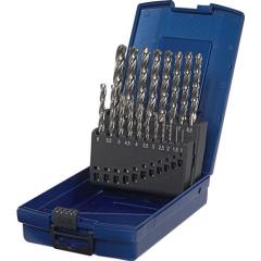 Spiralbohrersatz DIN 338 TypN Z3 D.1-10x0,5mm HSS-Co5 19-tlg.Ku.-Kass.TECWERK