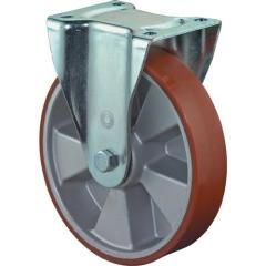 Schwerlast-Bockrolle D.200mm Trgf.800kg Guß-PU 135mm 110mm BS ROLLEN