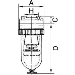Filter Stand.Gew.mm 24,66 G 3/4 Zoll BG III 4000l/min RIEGLER