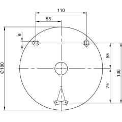 Wandschlauchhalter TURBO B.427mm T.215mm inkl.25m Schlauch u.Armaturen ALBA