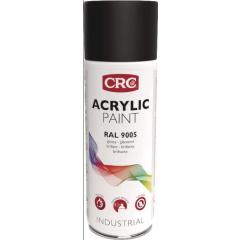 Farbschutzlackspray ACRYLIC PAINT tiefschw. glänzend RAL9005 400ml Spraydose CRC | 6 Stück