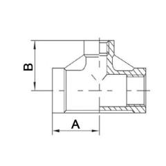 T-Stück EN 10226-1 NPS 1 Zoll NPS2 3/4 Zoll IG reduziert SPRINGER | 10 Stück