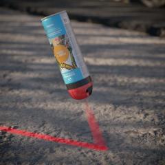 Baustellenmarkierspray Fluo TP Hydro neonrot 500ml Spraydose SOPPEC | 12 Stück