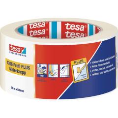 Malerkreppband 4306 Profi PLUS leicht gekreppt hellbeige L.50m B.50mm Rl.TESA | 6 Stück