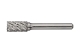 Frässtift ZYA-S Special Steel Ø 8 mm Kopf-L.20 mm Schaft-Ø 6 mm HM Verz.Kreuz TW