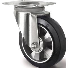 Schwerlastlenkrolle D.160mm Trgf.400kg Lenkrolle Elastikgummi 135mm