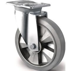 Schwerlastlenkrolle D.160mm Trgf.400kg Lenkrolle Elastikgummi