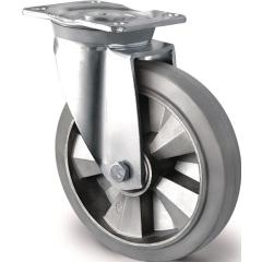 Schwerlastlenkrolle D.200mm Trgf.500kg Lenkrolle Elastikgummi