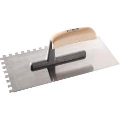 Glättekelle L.280mm B.130mm Zahn 8x8 gehärtet,m.H-Heft STA S.0,7mm TECWERK | 10 Stück