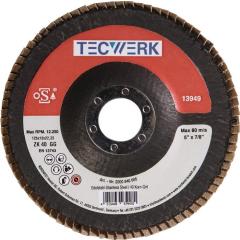 Fächerscheibe D.125mm K.60 kon.Alu.SCg TECWERK | 10 Stück