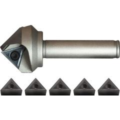 Fasenfräserset TCGX D.25mm Schaft-D.12mm 6-tlg.vern.m.5xWSP TCGX 163504 PMK40 TW