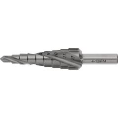 Stufenbohrer Bohrber.4-12mm HSS Spiralnut Z.2 Stufen 9 TECWERK