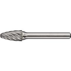 Frässtift RBF INOX Ø 8 mm Kopf-L.18 mm Schaft-Ø 6 mm HM Verz.Normal,fein TECWERK
