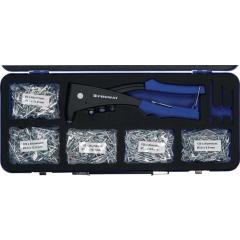 Blindnietsortiment 604tlg.4000813025 u.Blindniete Alu/Stahl i.Blechkoffer PROMAT