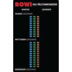 Gasfüllstandsanzeige HGA 1/1 L.100 mmxB.62 mmxH.2mm G.10g ROWI