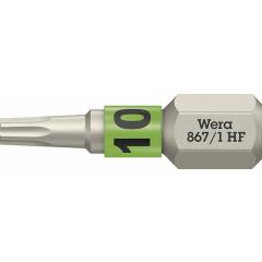Bit 867 TORX® HF 1/4 Zoll TX 10 | Länge 25 mm | m.Farbleitsystem WERA | 10 Stück