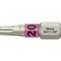 Bit 867 TORX® HF 1/4 Zoll TX 20 | Länge 25 mm | m.Farbleitsystem WERA | 10 Stück