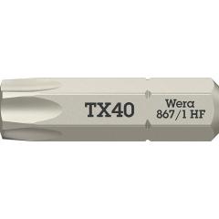 Bit 867 TORX® HF 1/4 Zoll TX 40 | Länge 25 mm | o.Farbleitsystem WERA | 10 Stück